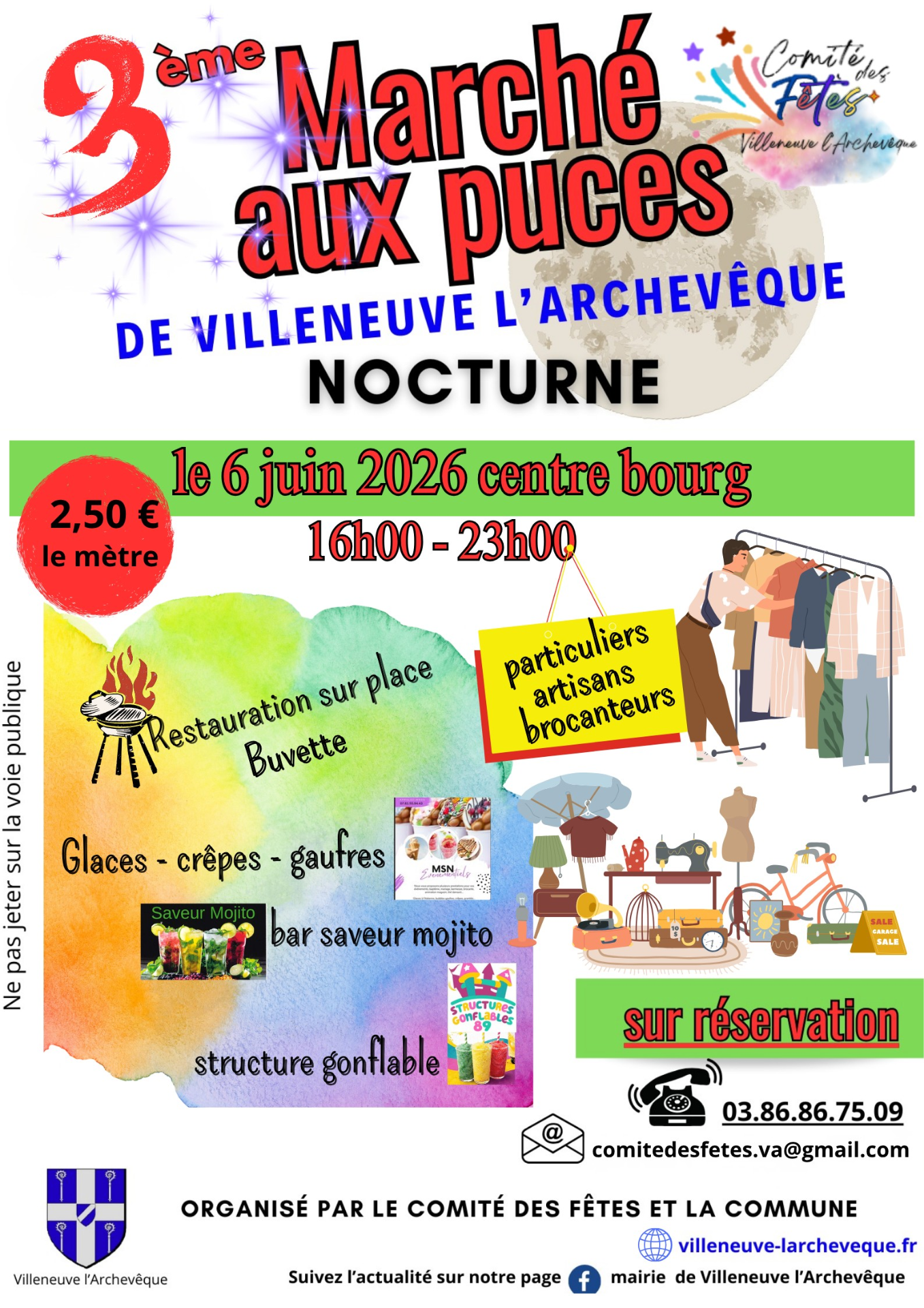 3ème Marché aux Puces vendredi 26 juin 2026 de 16h à 23h