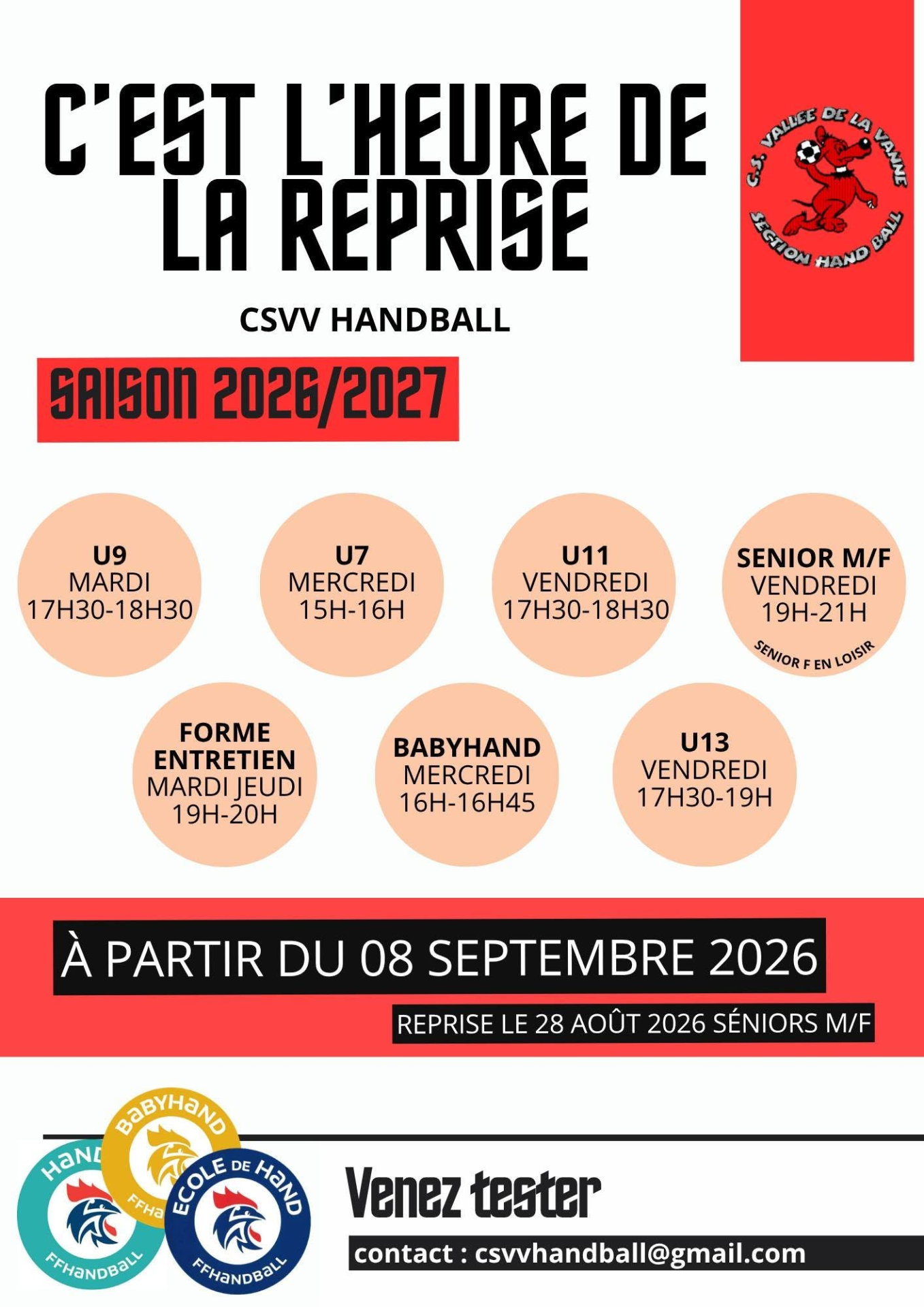 C'est l'heure de la reprise !