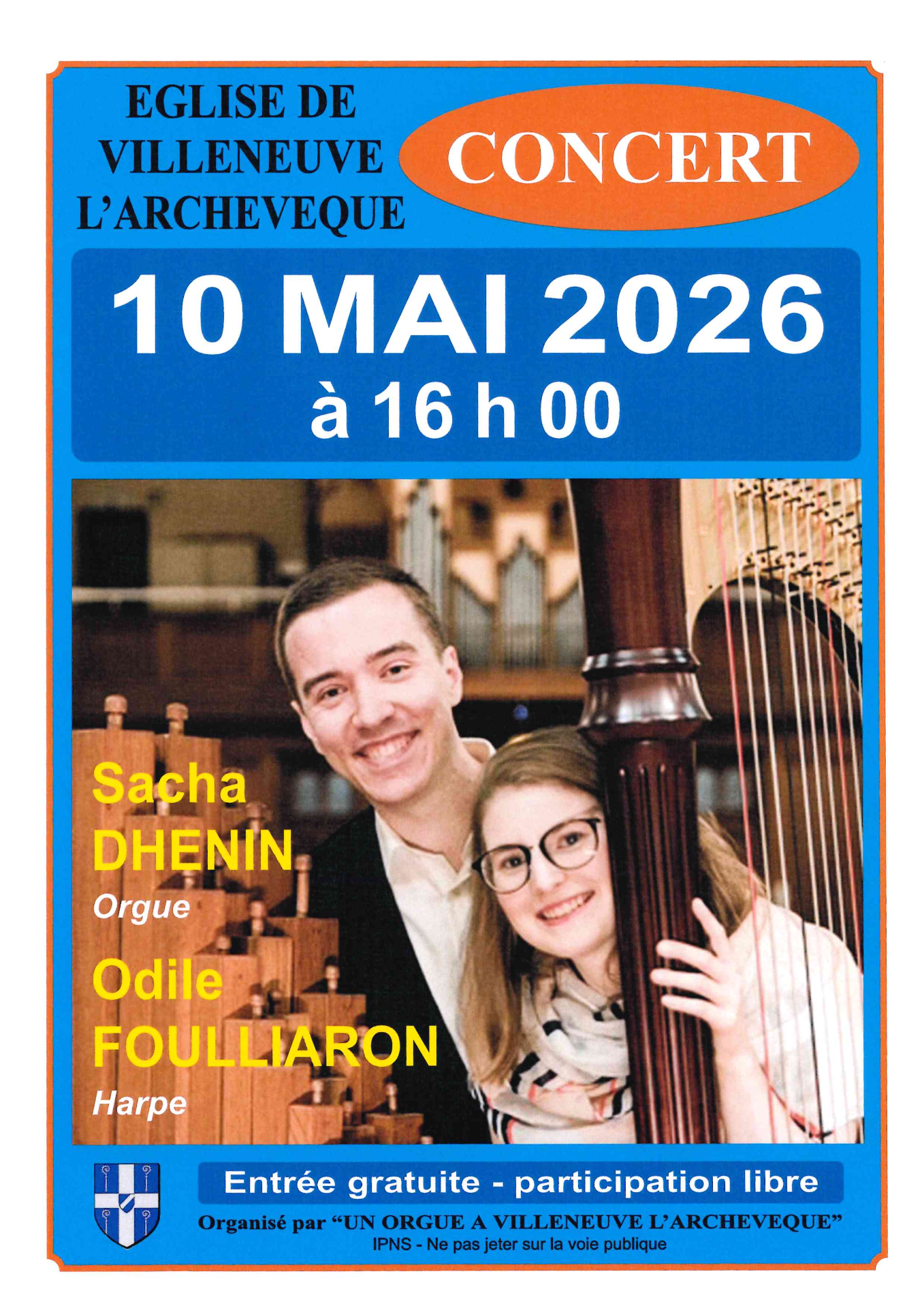 Concert à l'église de Villeneuve l'Archevêque